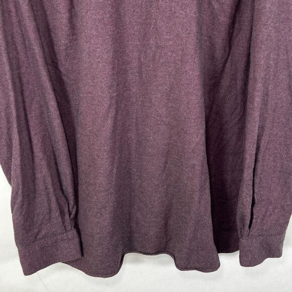 32 Bar Blues Button Down Flannel Shirt Mens Size XXL 2XL Maroon Cotton Cashmere - Picture 13 of 13